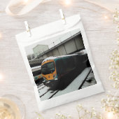 Sachets En Papier Train turquoise et jaune (Coupé)