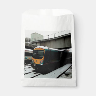 Sachets En Papier Train turquoise et jaune