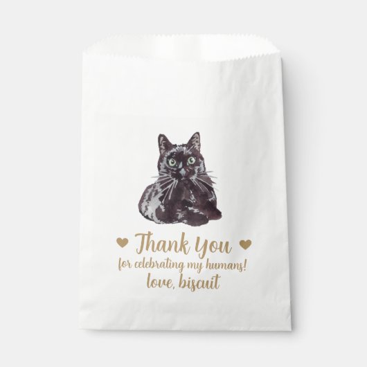 Sachets En Papier Traitement de chat Mariage Faveur Sac (Devant)