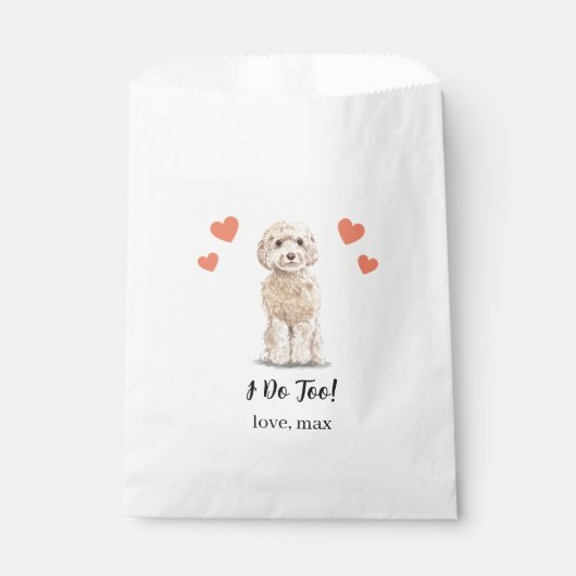 Sachets En Papier Traitement de chien Mariage Faveur Sac (Devant)