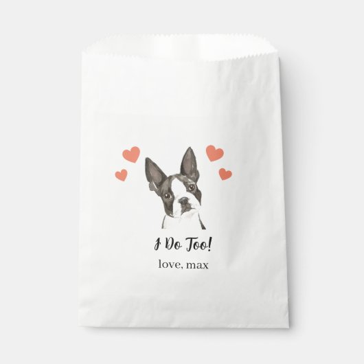 Sachets En Papier Traitement de chien Mariage Faveur Sac (Devant)