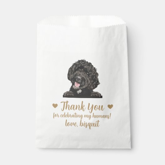 Sachets En Papier Traitement de chien Mariage Faveur Sac (Devant)