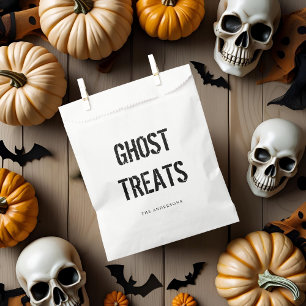 Sachets En Papier Traitements fantômes   Bonne Halloween