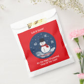 Sachets En Papier Traitements Snowman rouge peint à la main (Scellé)