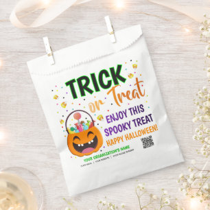 Sachets En Papier Traiter ou traiter Halloween QR Code Treat