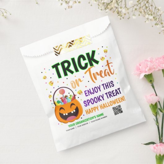 Sachets En Papier Traiter ou traiter Halloween QR Code Treat (Scellé)