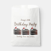 Sachets En Papier Tranche de gâteau forêt noire Cherry Fête d'annive (Devant)