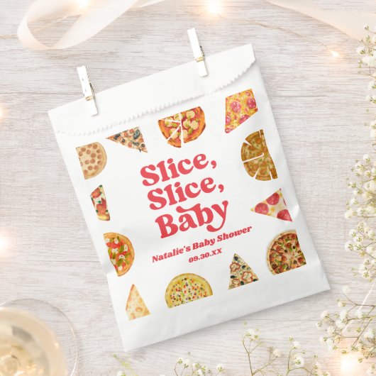 Sachets En Papier Trancher, Trancher, Bébé ! Baby shower à la pizza (Coupé)