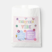 Sachets En Papier Treize A Vibe Preppy Patch 13e fête d'anniversaire (Devant)