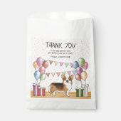 Sachets En Papier Tri Pembroke Corgi à tête rouge Merci d'anniversai (Devant)