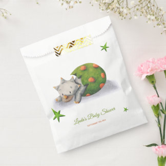 Sachets En Papier Tricératops Dinosaur Hatching Baby shower neutre