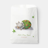 Sachets En Papier Tricératops Dinosaur Hatching Baby shower neutre (Devant)