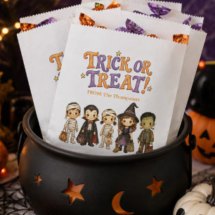 Sachets En Papier Trick or Treat Halloween Costume d'enfant Aquarell