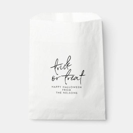 Sachets En Papier Trick ou dégustation de bonbons d'Halloween tendan (Devant)