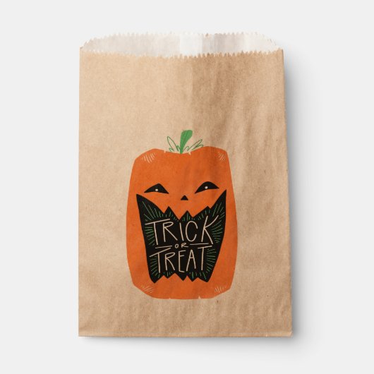Sachets En Papier Trick ou traitement Citrouille Halloween Treat (Devant)
