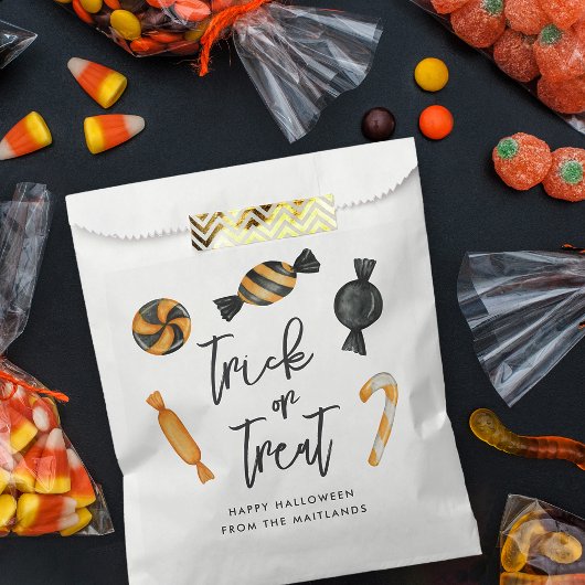 Sachets En Papier Trick ou traitement classique de bonbons d'Hallowe