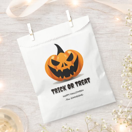 Sachets En Papier Trick ou traitement d'Halloween - Jack-o’-lanterne (Coupé)