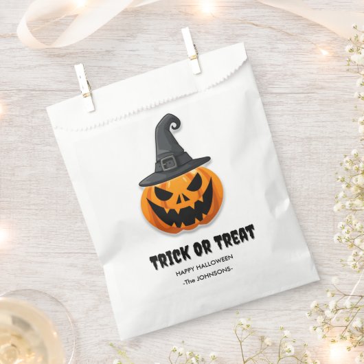 Sachets En Papier Trick ou traitement d'Halloween - Jack-o'lanterns (Coupé)