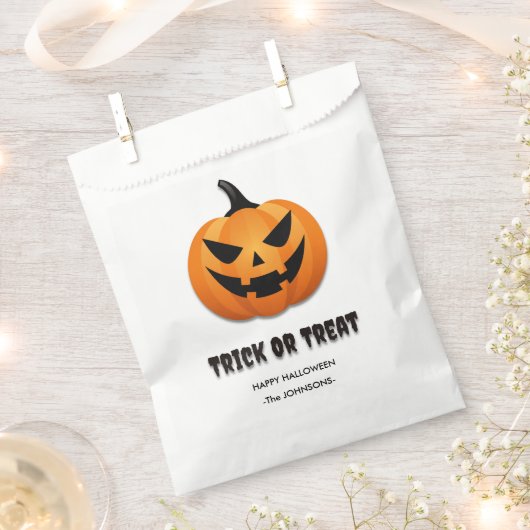 Sachets En Papier Trick ou traitement d'Halloween - Jack-o'lanterns  (Coupé)