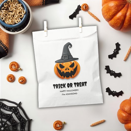 Sachets En Papier Trick ou traitement d'Halloween - Jack-o'lanterns