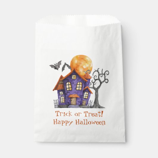 Sachets En Papier Trick ou traiter Halloween Haunween Haunween Maiso (Devant)