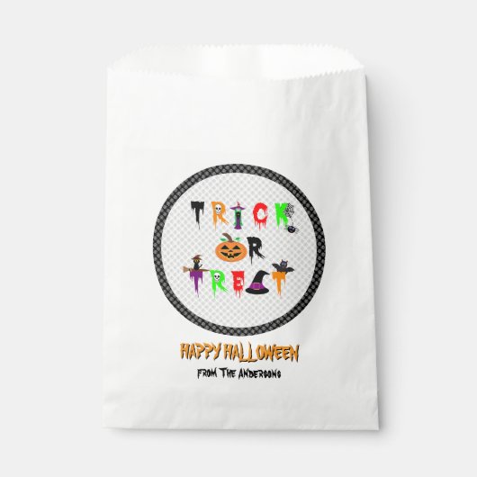 Sachets En Papier Trick ou Treat Favoriser Bags (Devant)