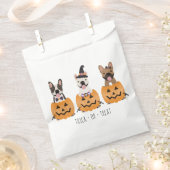 Sachets En Papier Trick Ou Treat French Buldogs Citrouille (Coupé)