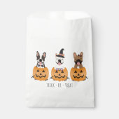 Sachets En Papier Trick Ou Treat French Buldogs Citrouille (Devant)