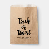 Sachets En Papier Trick ou Treat Halloween (Devant)