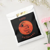 Sachets En Papier Trick ou Treat with Witch & Bats on Orange Moon (Scellé)