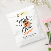 Sachets En Papier Tricoter ou traiter Halloween Famille Script moder (Scellé)