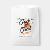 Sachets En Papier Tricoter ou traiter Halloween Famille Script moder (Devant)