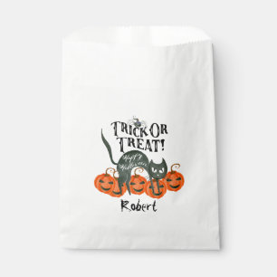Sachets En Papier tricoter ou traiter heureux halloween fête préféré