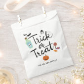 Sachets En Papier Tricoter ou traiter le bonbon d'Halloween (Coupé)