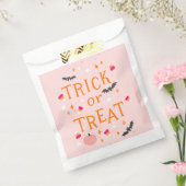 Sachets En Papier Tricoter Ou Traiter L'Halloween Rose (Scellé)