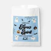 Sachets En Papier Trois Esprit Bleu Halloween 3e fête d'anniversaire (Devant)