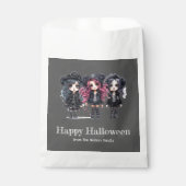 Sachets En Papier Trois mignonnes filles gothiques Happy Halloween (Devant)