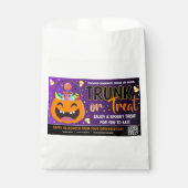 Sachets En Papier Tronc ou traitement Halloween QR Code traitement (Devant)