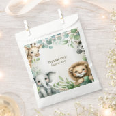 Sachets En Papier Tropical Jungle Safari Animaux Green Feuilles Part (Coupé)