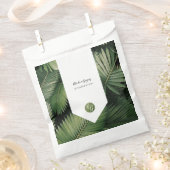 Sachets En Papier Tropical Palm Feuille Mariage de verdure (Coupé)