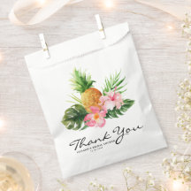 Tropical Pineapple Summer Bridal Shower Thank You