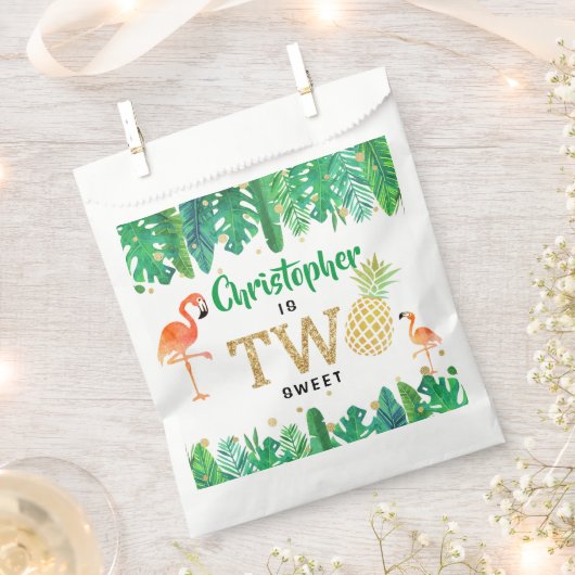Sachets En Papier Tropical Summer Beach Luau Boys 2e anniversaire (Coupé)