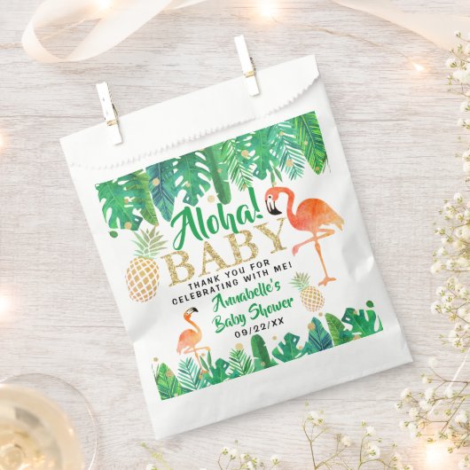 Sachets En Papier Tropical Summer Beach Luau Boys Baby shower (Coupé)