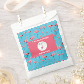 Sachets En Papier Tropical Summer Pink Flamingo modèle Anniversaire (Coupé)