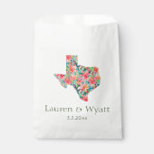 Sachets En Papier Tropical Texas Mariage Personnalisé Noms & Date (Devant)