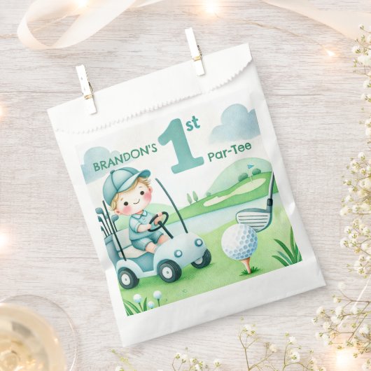 Sachets En Papier Trou en un Garçon de golf 1er Par-tee Anniversaire (Coupé)