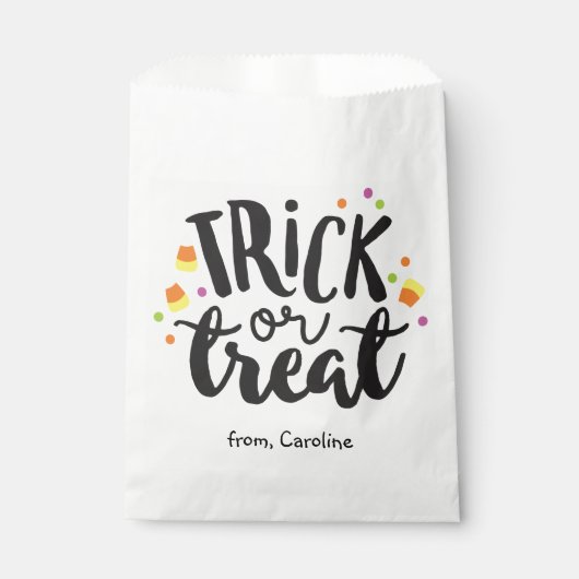 Sachets En Papier Trou ou traiter Halloween Candy Corn Cute Party (Devant)