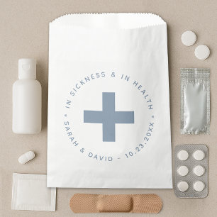 Sachets En Papier Trousse de couverture bleu Dusty en maladie et en