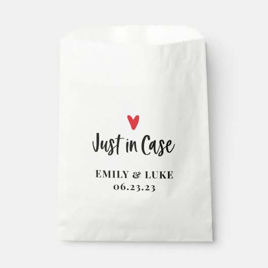 Sachets En Papier Trousse de récupération de mariage personnalisée J (Devant)