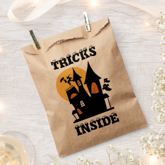 Sachets En Papier Trucs à l'intérieur | Sacs-bonbons Halloween perso (Coupé)